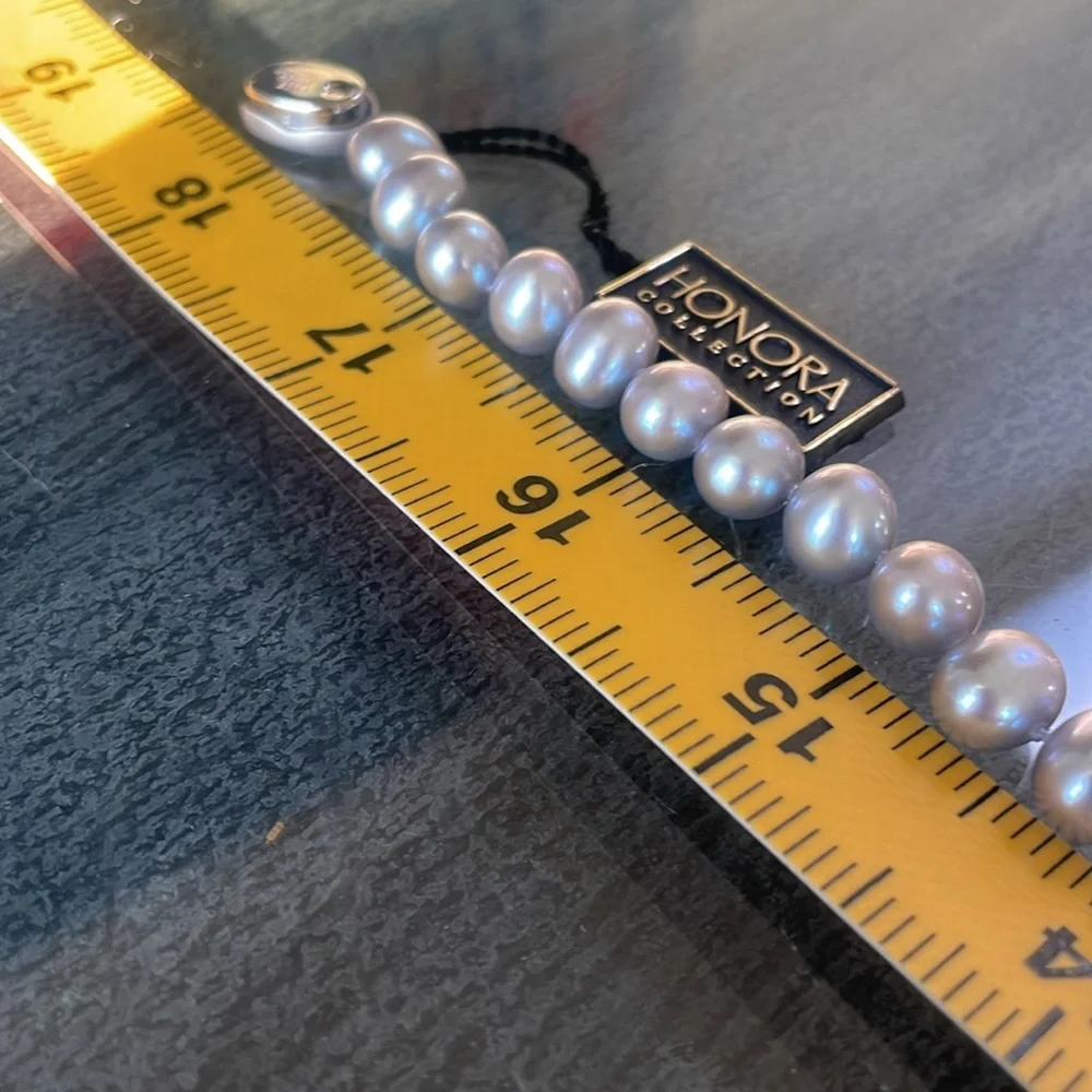 Honora freshwater light Grey Pearl Necklace - Picture 7 of 10